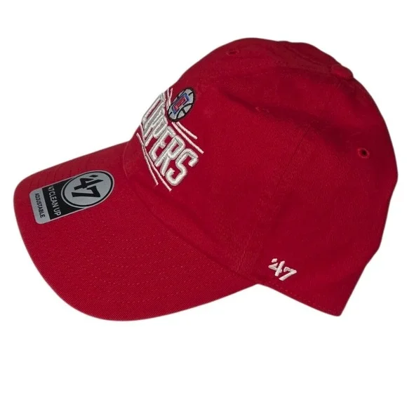 Los Angeles Clippers 47 Brand Hat Men Red Adjustable Strapback NBA Clean Up OSFA - Picture 3 of 8